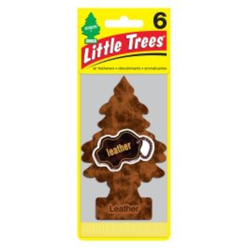 Little Trees Leather Air Freshener for Car and Home - 6 pack