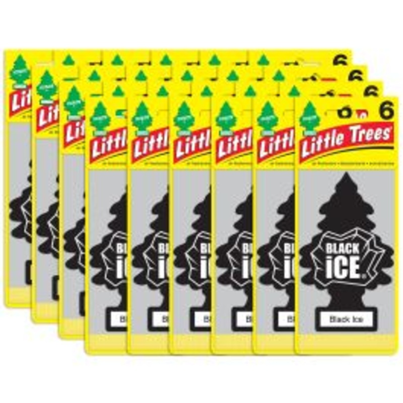 Little Trees Black Ice Air Freshener for Car and Home - 144 pack