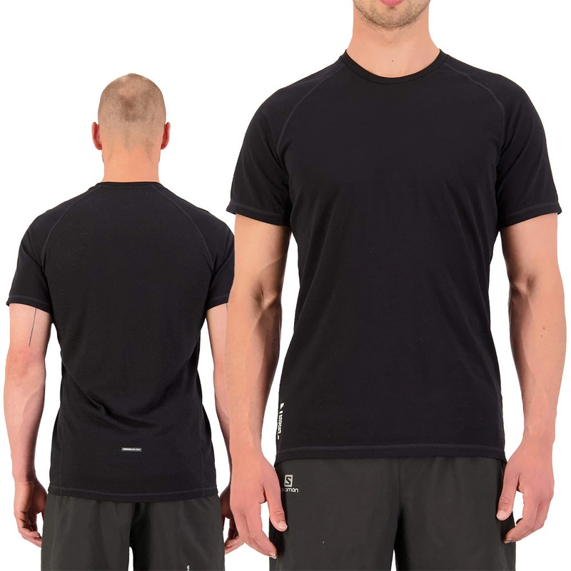 Mons Royale Temple Merino Air-Con Mens T-Shirt - 2XL - Black
